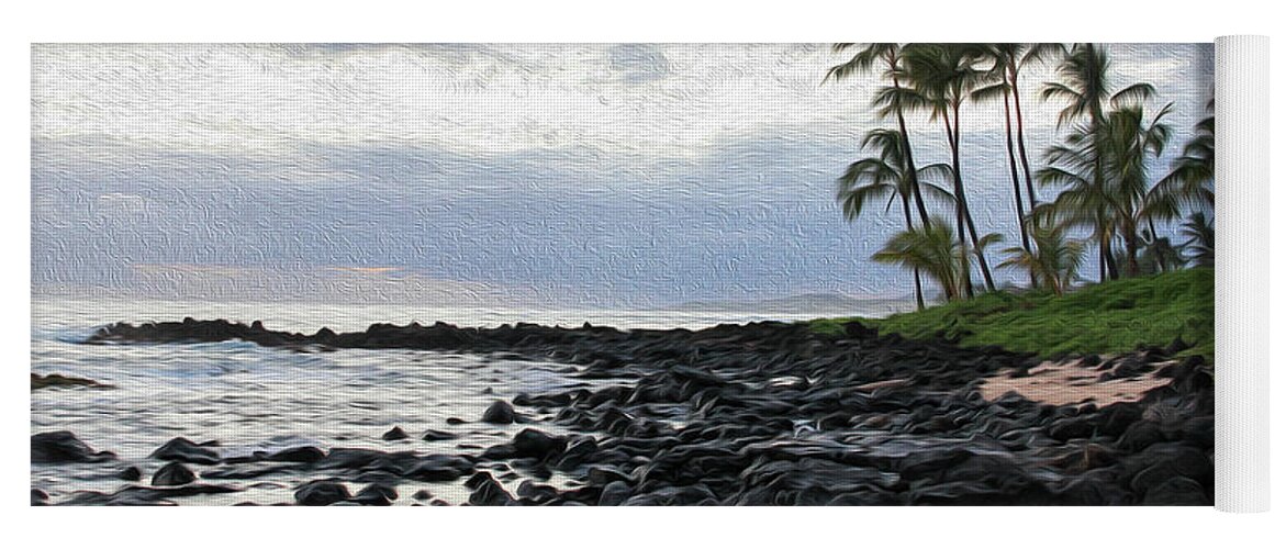Hawaii Yoga Mat featuring the photograph Grey Sunset Painting by Robert Carter