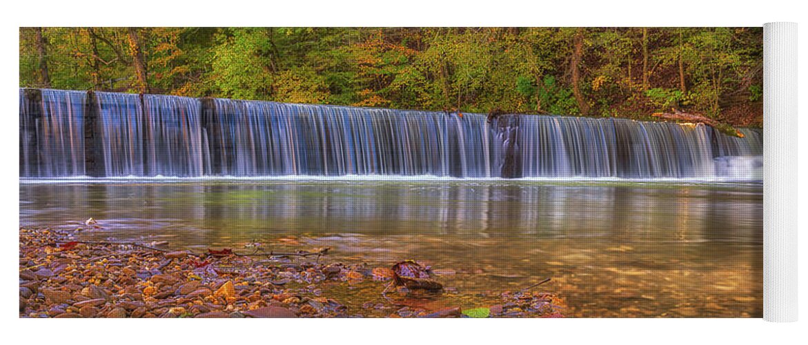 Pall Mall Yoga Mat featuring the photograph Gristmill Falls by Samantha Kennedy