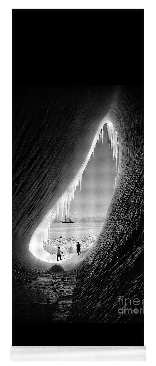 Iceberg Yoga Mat featuring the photograph Grotto in an Iceberg - 1911 by Doc Braham