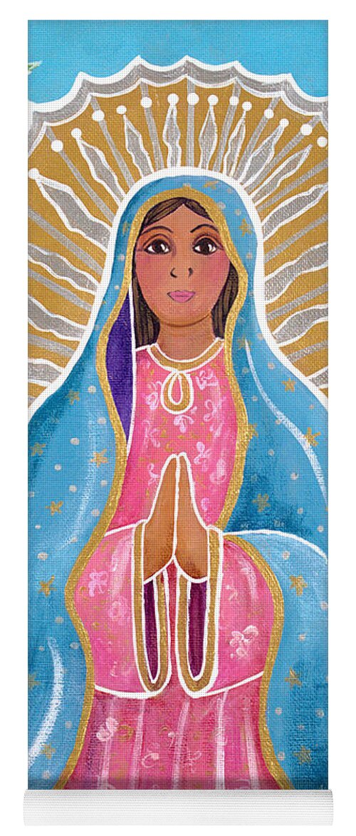 Guadalupe Yoga Mat featuring the painting Guadalupe of the Light by Candy Mayer