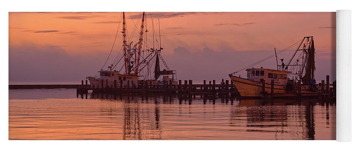 Shrimp Boats Yoga Mat featuring the photograph Gulf and Bay Shrimpers by Ty Husak