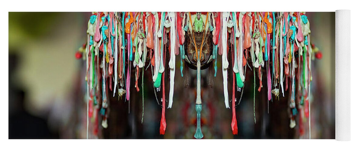 Gum Yoga Mat featuring the digital art Gum Chandelier by Pelo Blanco Photo