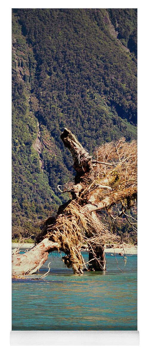 Haast Yoga Mat featuring the photograph Haast River, New Zealand by Elaine Teague