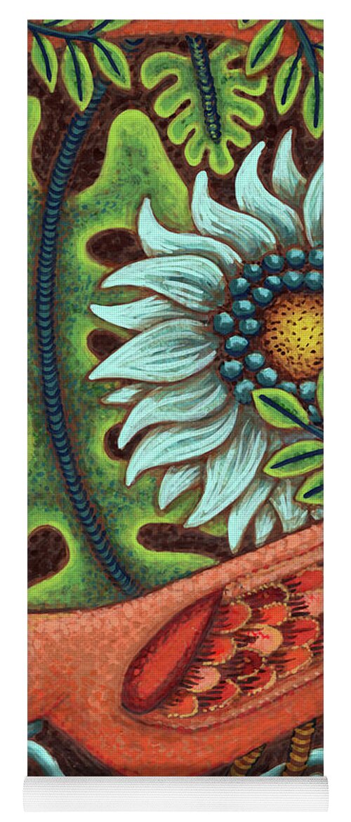 Bird Yoga Mat featuring the painting Happy As A Lark by Amy E Fraser