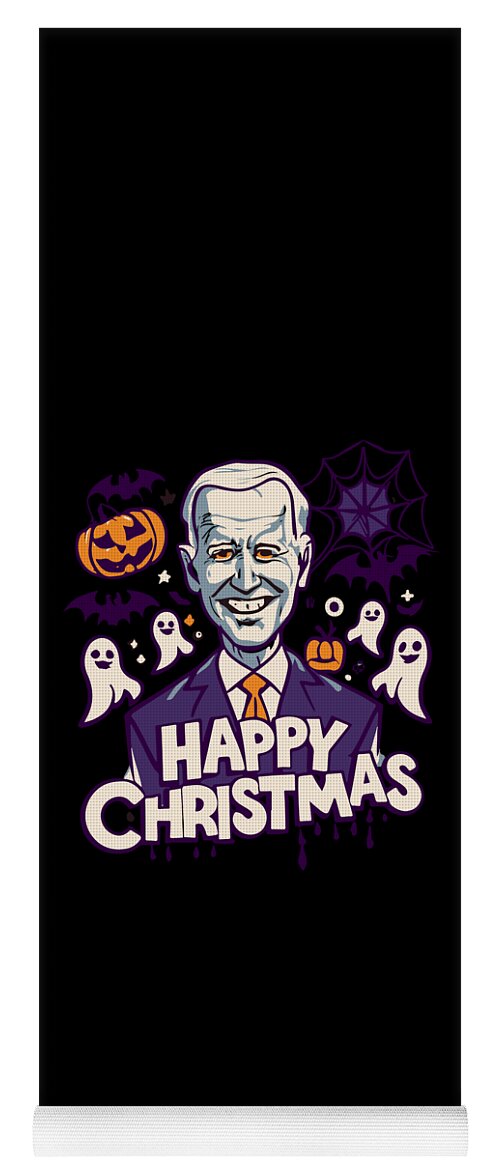 Christmas 2023 Yoga Mat featuring the digital art Happy Christmas Joe Biden Funny Halloween by Flippin Sweet Gear