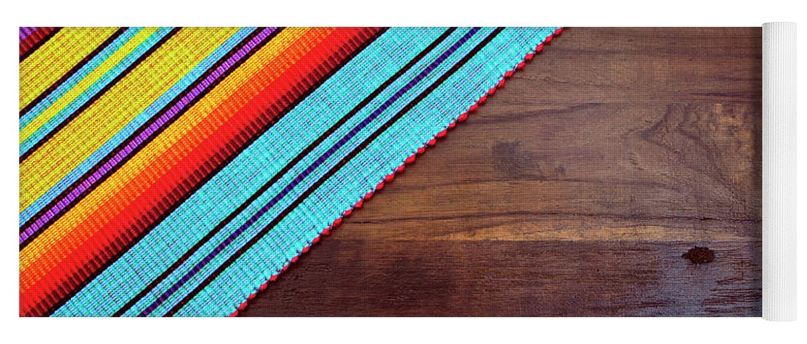 Cinco De Mayo Yoga Mat featuring the photograph Happy Cinco de Mayo, 5th May, party table background by Milleflore Images