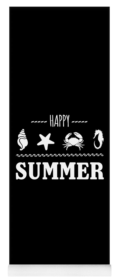 Funny Yoga Mat featuring the digital art Happy Summer by Flippin Sweet Gear