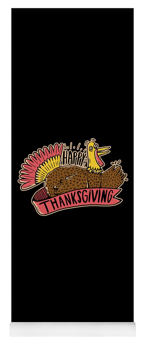 Thanksgiving 2023 Yoga Mat featuring the digital art Happy Thanksgiving by Flippin Sweet Gear