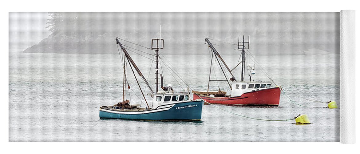 Lubec Yoga Mat featuring the photograph Harbor in the Mist by Rick Berk