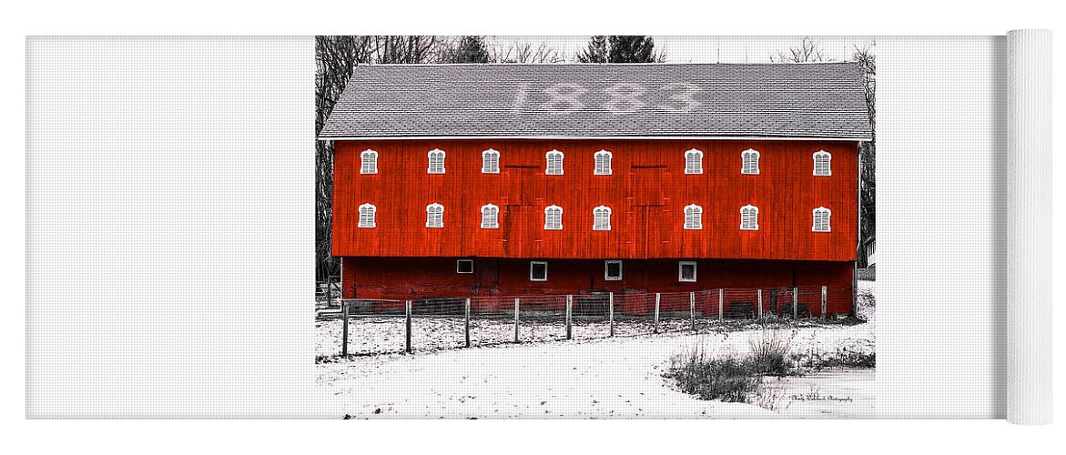 Ohio Yoga Mat featuring the photograph Hartong Barn by Mary Walchuck