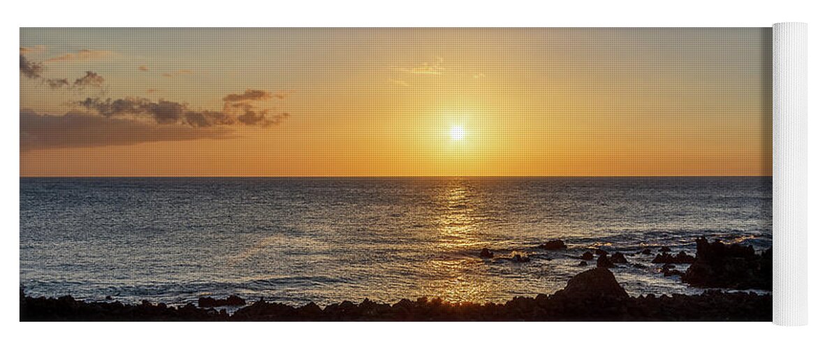 Sunset Yoga Mat featuring the photograph Hawaii Sunset by David Beechum