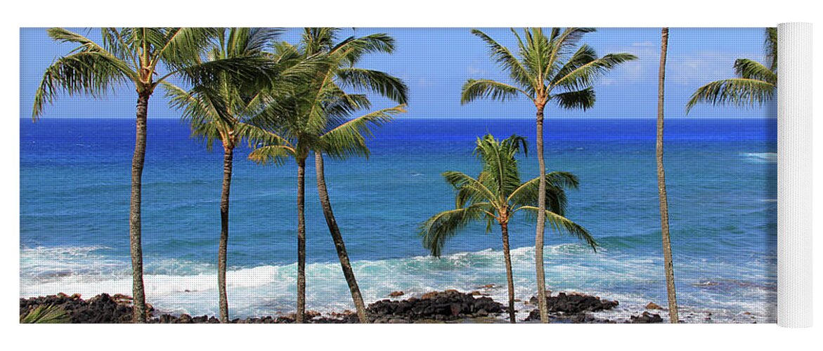 Trees Yoga Mat featuring the photograph Hawaiian Palms by Robert Carter