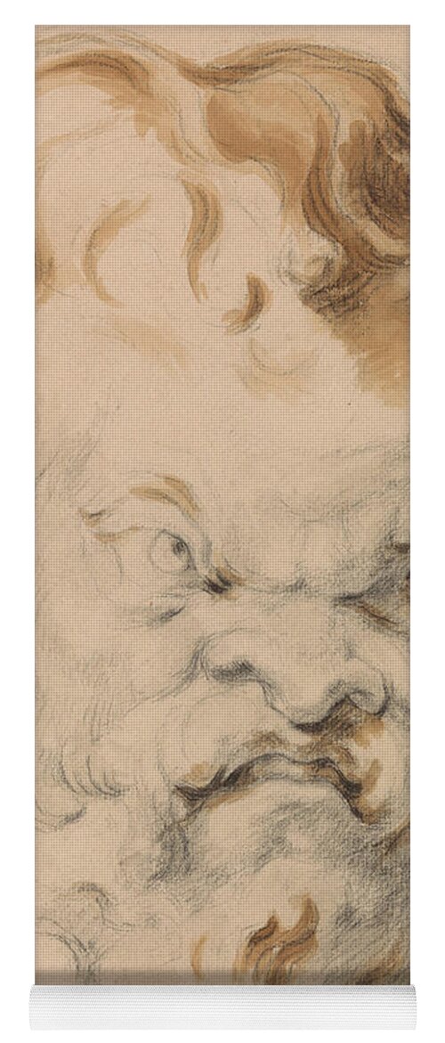 Head Of Silenus Yoga Mat featuring the drawing Head of Silenus by Paul Cezanne