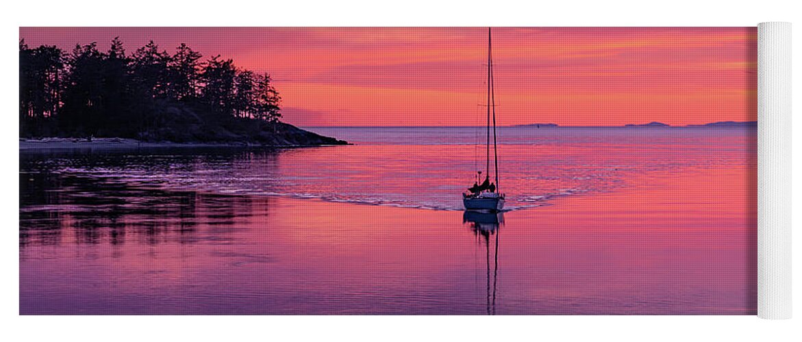 Sunset Yoga Mat featuring the photograph Heading Home 1 by Gary Skiff