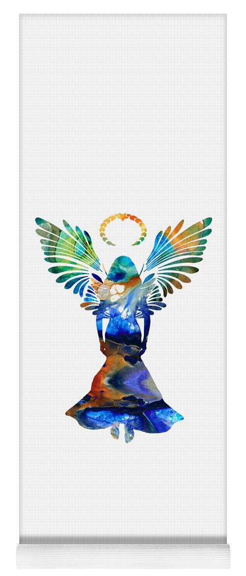 Guardian Yoga Mat featuring the painting Healing Angel - Spiritual Art Painting by Sharon Cummings