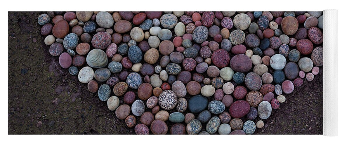 Yoga Mat featuring the sculpture Heart Of Stones by Pontus Jansson