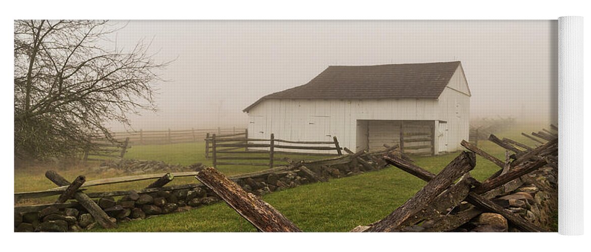 America Yoga Mat featuring the photograph Historic Places - Lydia Leister's barn Gettysburg PA by Amelia Pearn