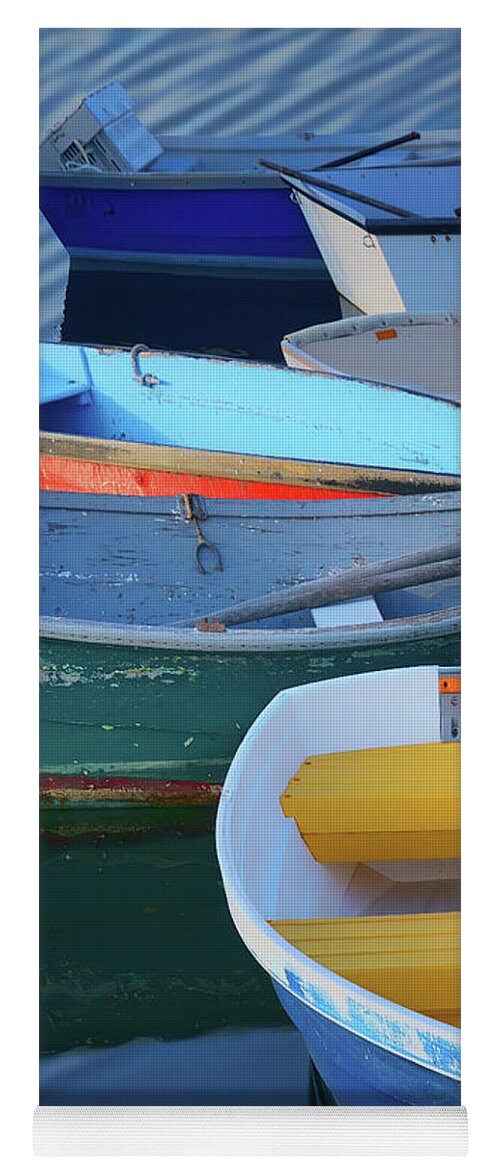 Rowboats Yoga Mat featuring the photograph Home for the Night - Rowboats by Nikolyn McDonald