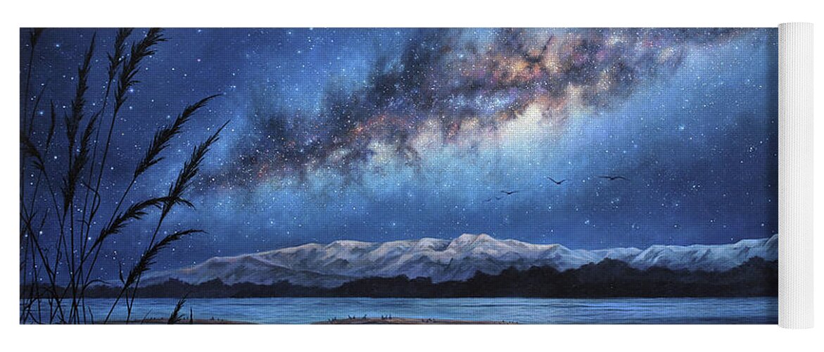 Milky Way Yoga Mat featuring the painting Home by Lucy West