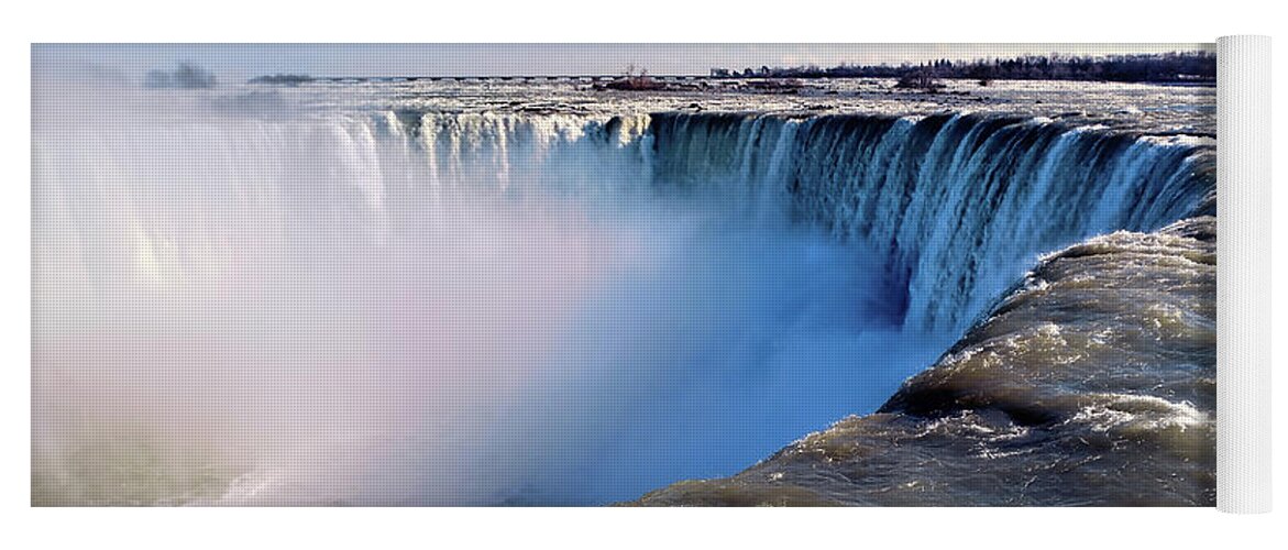 Abyss Yoga Mat featuring the photograph Horseshoe Falls - Feel The Power by Leslie Montgomery