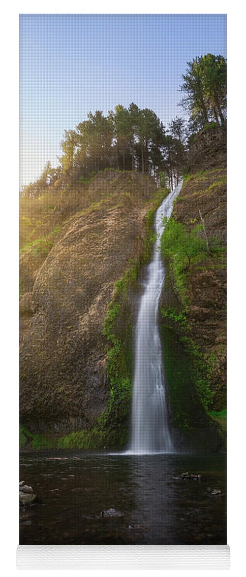 Horsetail Falls Yoga Mat featuring the photograph Horsetail Falls Sunrise by Michael Ver Sprill