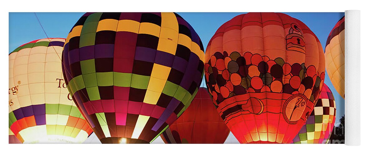 Transport Yoga Mat featuring the photograph Hot Air Balloons by Tom Watkins PVminer pixs