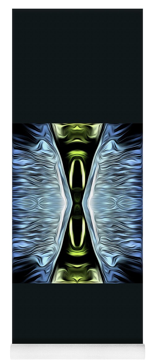 Abstract Art Yoga Mat featuring the digital art Hourglass Abstract by Ronald Mills