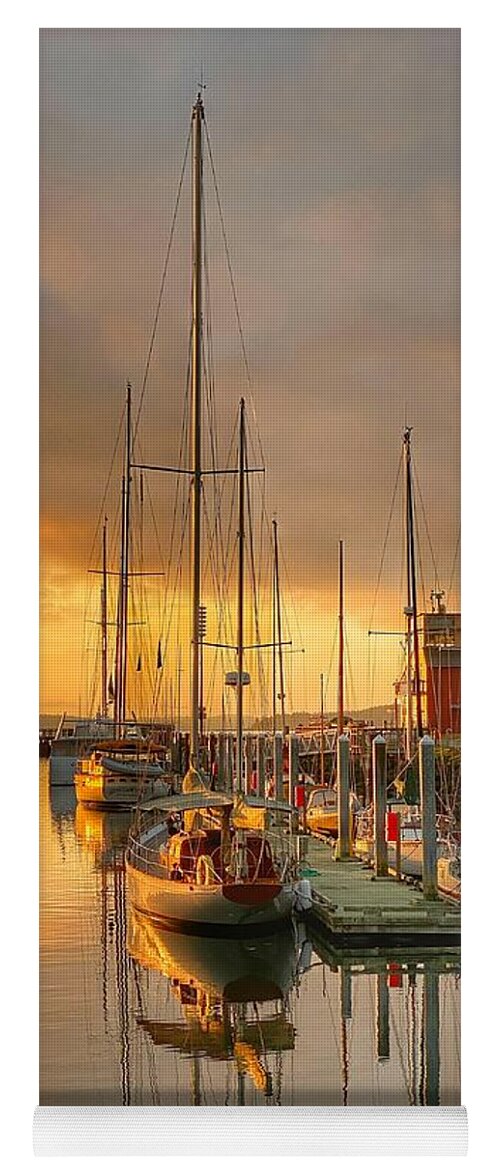 Autumn Yoga Mat featuring the photograph Hudson Point by Jerry Abbott