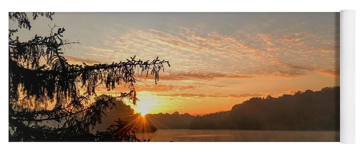  Yoga Mat featuring the photograph Hudson Springs Park Sunrise by Brad Nellis