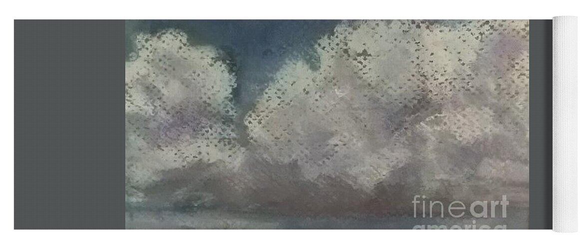 Cumulus Clouds Yoga Mat featuring the painting Hwy 77 by Constance Gehring
