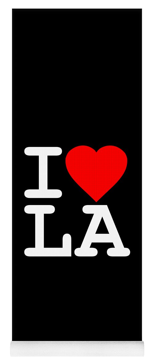 California Yoga Mat featuring the digital art I Love LA Los Angeles by Flippin Sweet Gear