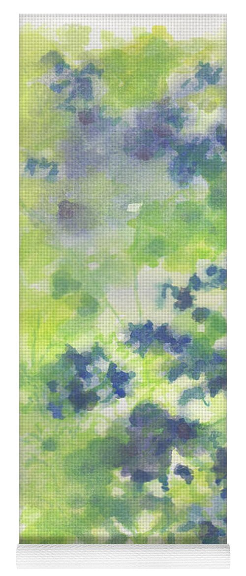 Hydrangea Yoga Mat featuring the painting I See a Hydrangea by Anne Katzeff