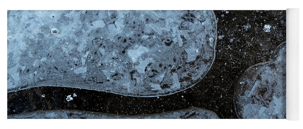 Ice Yoga Mat featuring the photograph Ice Abstract Patterns by Phil And Karen Rispin