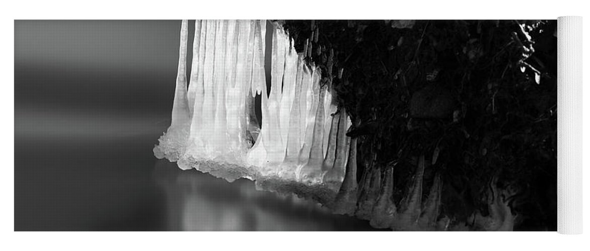 Bnw Bnw Bnw Blk Wht & Yoga Mat featuring the photograph Ice Teeth by Dennis Dame