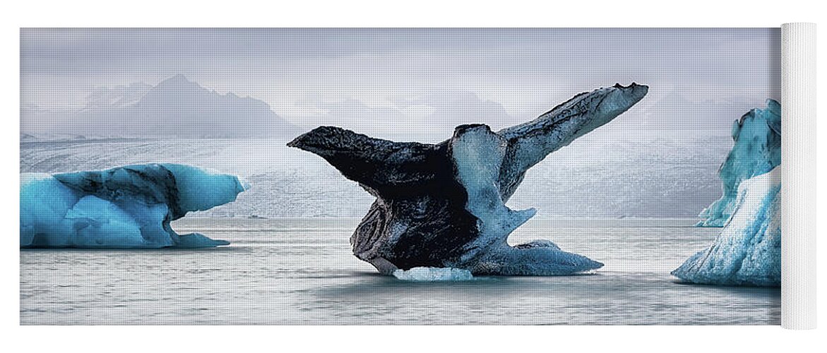 Breiðamerkurjökull Yoga Mat featuring the photograph Icebird by Dee Potter