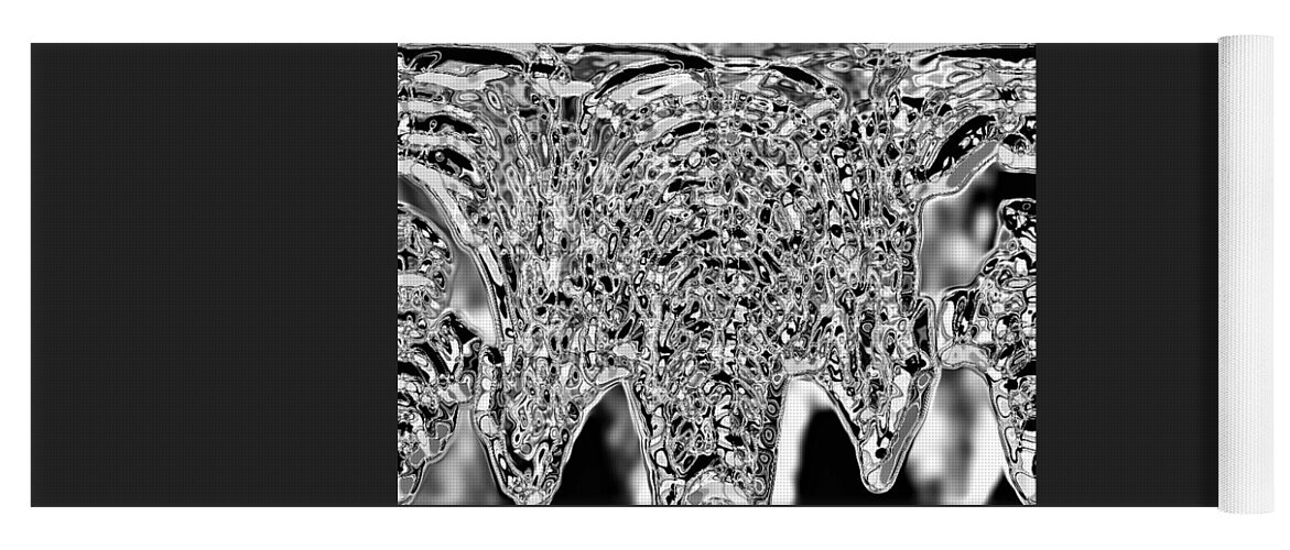 Abstract Art Yoga Mat featuring the digital art Icicle Formation by Ronald Mills