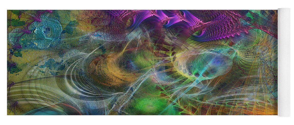 In The Beginning Yoga Mat featuring the digital art In The Beginning by Studio B Prints