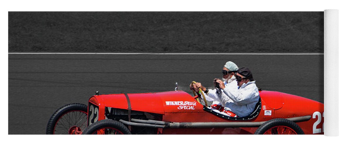  Yoga Mat featuring the photograph Indy Vintage Racing by Josh Williams