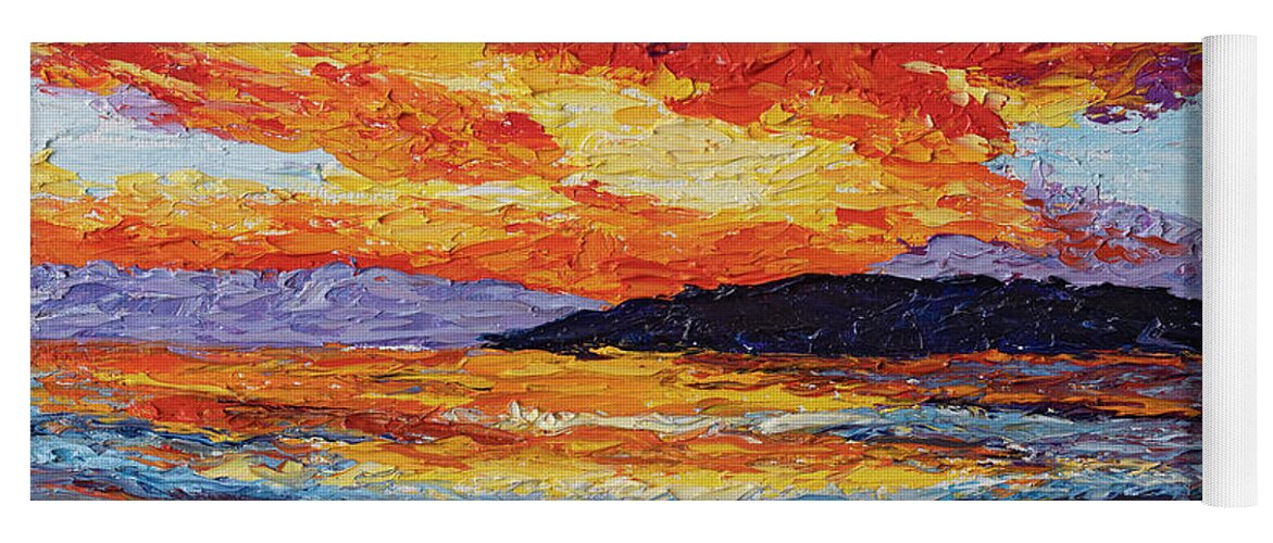  Seascape Yoga Mat featuring the painting Intense Colors by Darice Machel McGuire