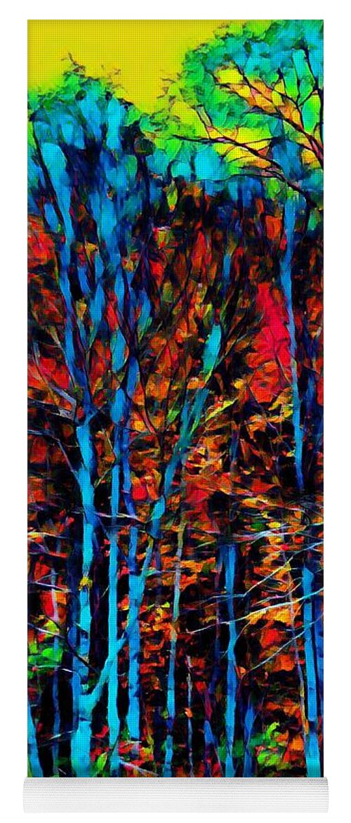 Forest Yoga Mat featuring the painting Into the Forest by Ally White