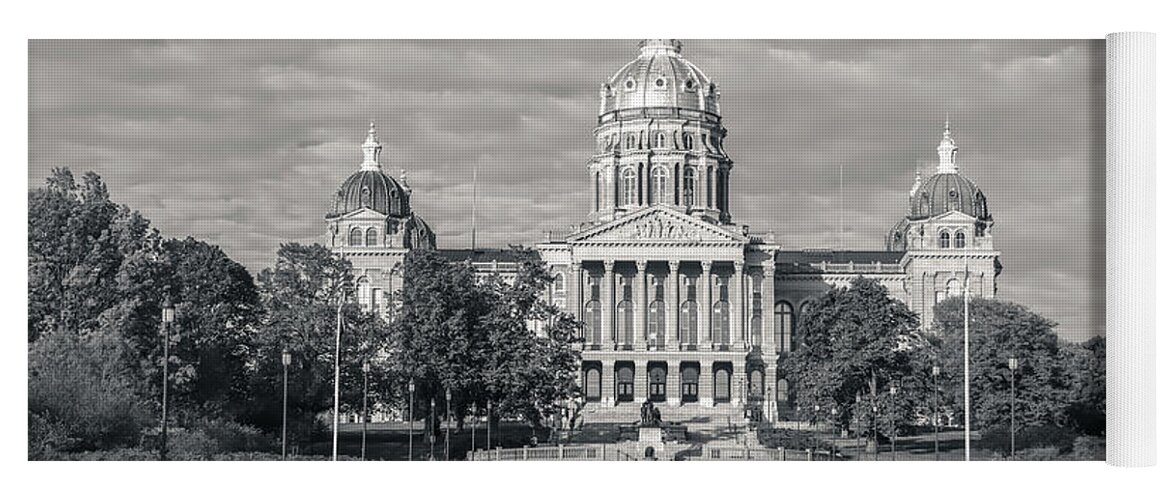 Iowa Yoga Mat featuring the photograph Iowa State Capitol by Darrell Foster
