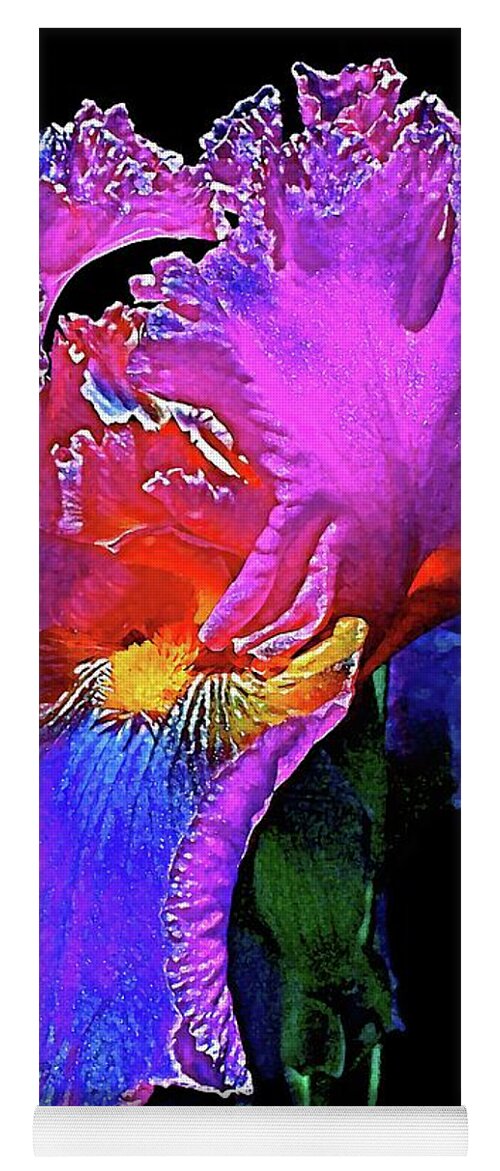 Flowers Yoga Mat featuring the photograph Iris 3 by Pamela Cooper