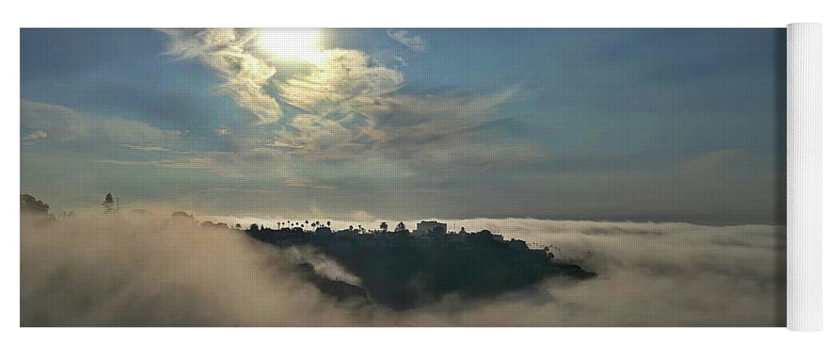 Fog Yoga Mat featuring the photograph Island In The Fog - La Jolla by Russ Harris