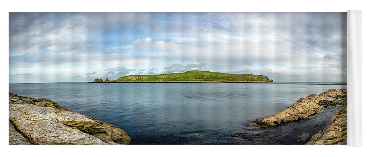 Isle Of Muck Yoga Mat featuring the photograph Isle of Muck Panorama by Nigel R Bell