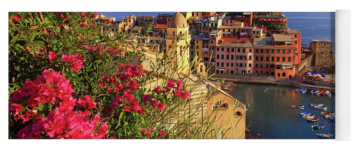 Italy Yoga Mat featuring the photograph Italy, Liguria, Cinque Terre by Davide Carlo Cenadelli - eStock Photo