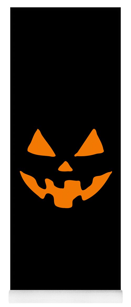 Funny Yoga Mat featuring the digital art Jack-O-Lantern Pumpkin Halloween by Flippin Sweet Gear