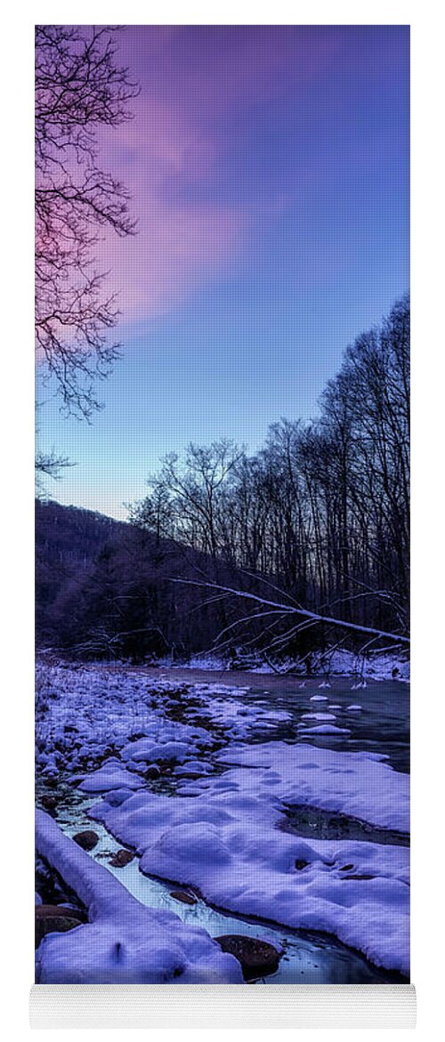 Cranberry River Yoga Mat featuring the photograph January Dawn along Cranberry River by Thomas R Fletcher