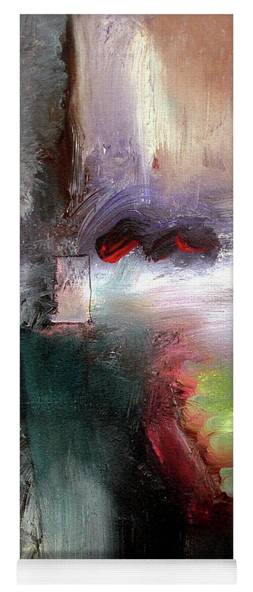 Abstract Yoga Mat featuring the painting Jazz Flight by Jim Stallings
