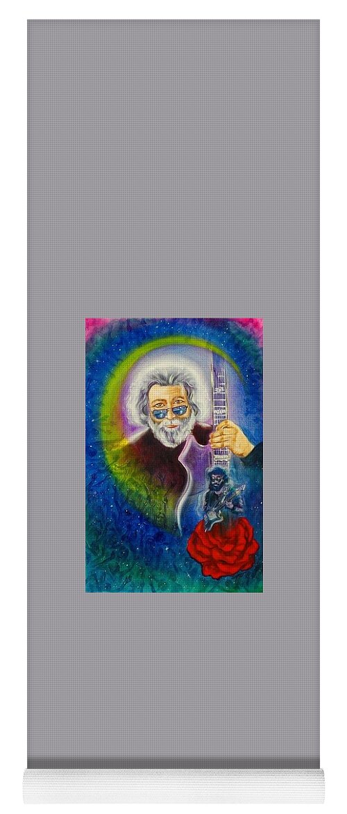 Masks Yoga Mat featuring the painting Jerry Garcia by Sofanya White