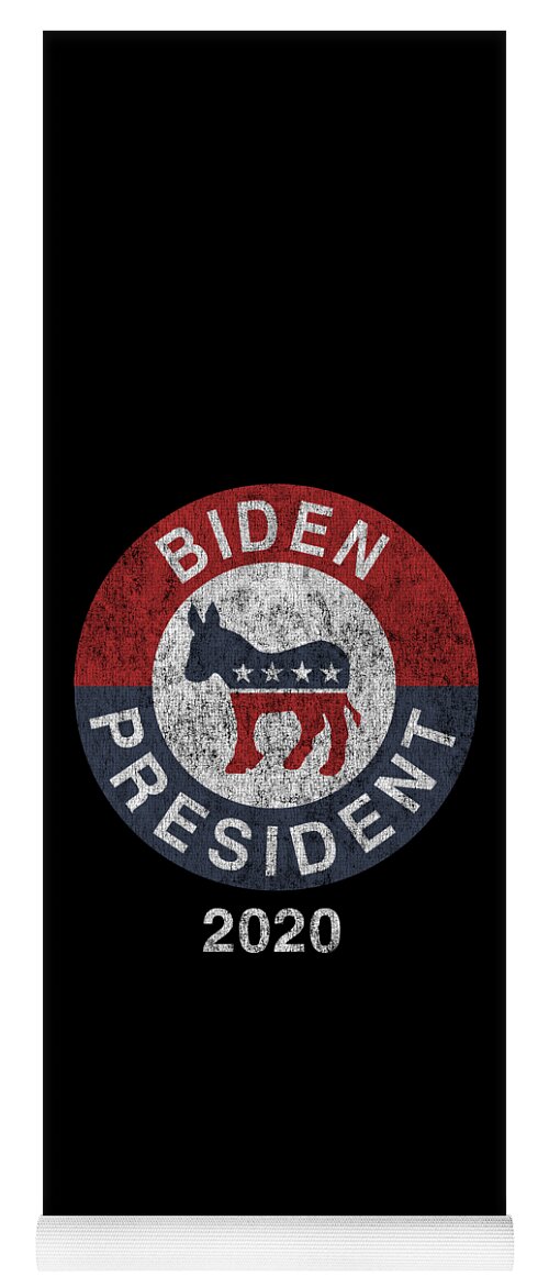 Cool Yoga Mat featuring the digital art Joe Biden 2020 For President by Flippin Sweet Gear